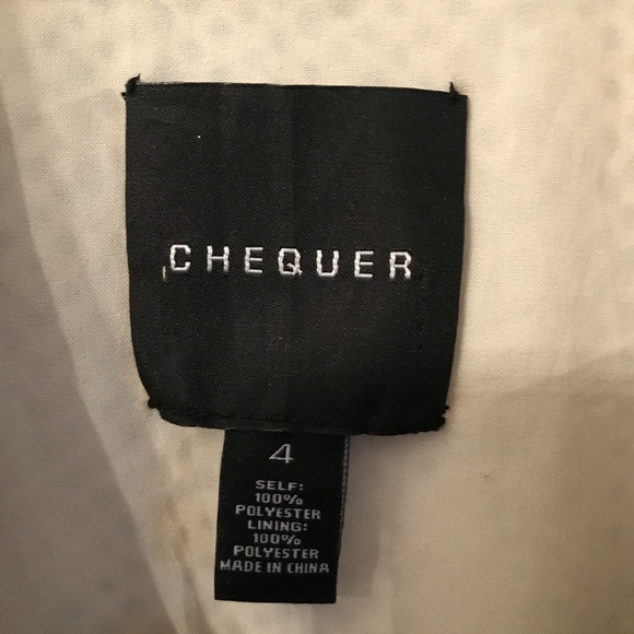 Chequer Printed Sheer Ruffle Front Dress - Picture 4 of 5